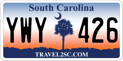 SC license plate YWY426