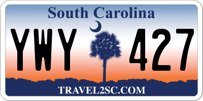 SC license plate YWY427