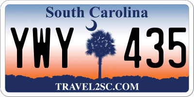 SC license plate YWY435