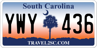 SC license plate YWY436