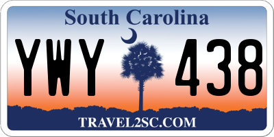 SC license plate YWY438
