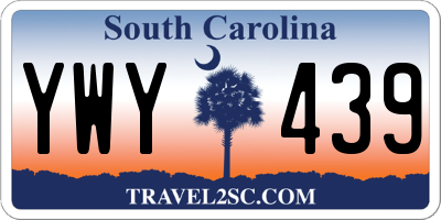 SC license plate YWY439
