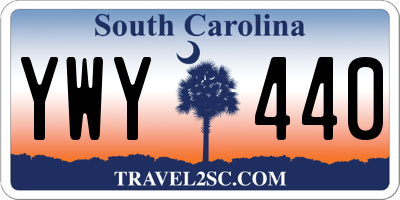 SC license plate YWY440