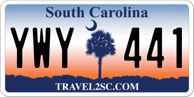 SC license plate YWY441