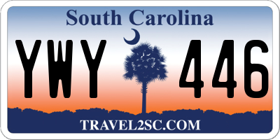 SC license plate YWY446