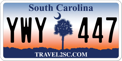 SC license plate YWY447