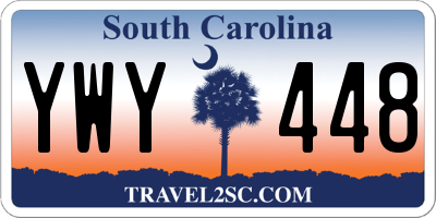 SC license plate YWY448