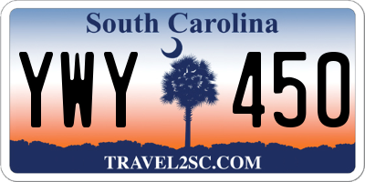 SC license plate YWY450