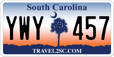 SC license plate YWY457