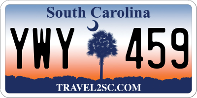 SC license plate YWY459