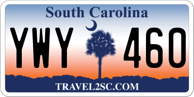 SC license plate YWY460