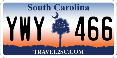 SC license plate YWY466