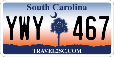 SC license plate YWY467