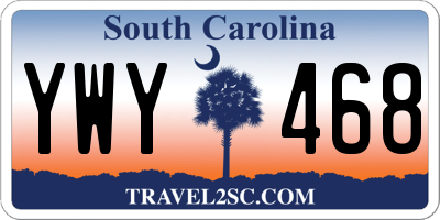 SC license plate YWY468
