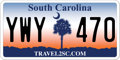 SC license plate YWY470