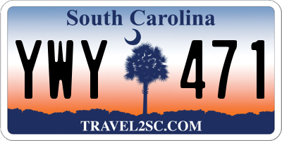 SC license plate YWY471