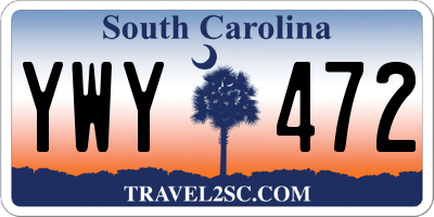 SC license plate YWY472