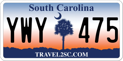 SC license plate YWY475