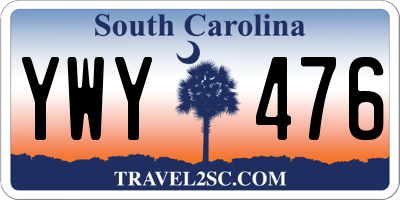 SC license plate YWY476