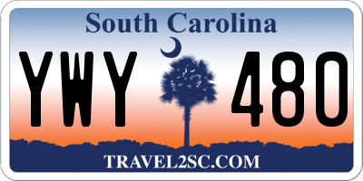 SC license plate YWY480