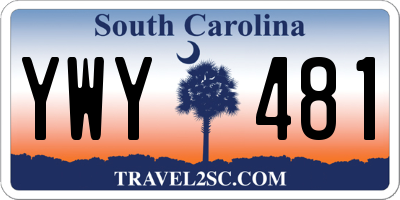 SC license plate YWY481