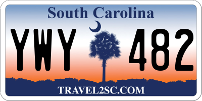 SC license plate YWY482