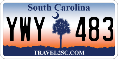 SC license plate YWY483