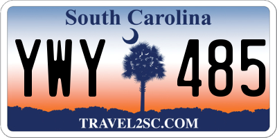 SC license plate YWY485