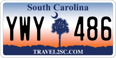 SC license plate YWY486