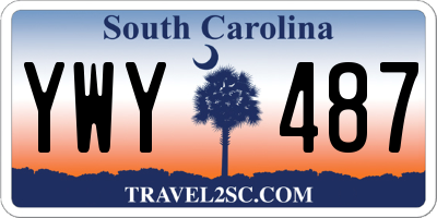 SC license plate YWY487