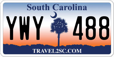 SC license plate YWY488