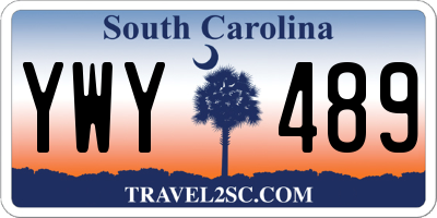 SC license plate YWY489