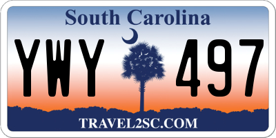 SC license plate YWY497