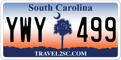 SC license plate YWY499