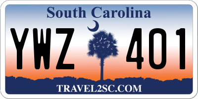 SC license plate YWZ401