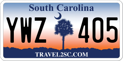 SC license plate YWZ405