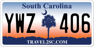 SC license plate YWZ406