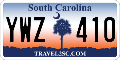 SC license plate YWZ410