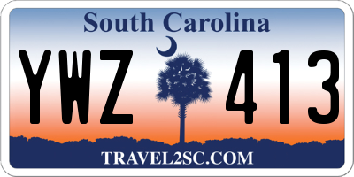 SC license plate YWZ413