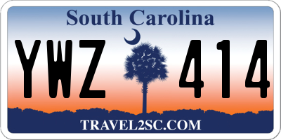 SC license plate YWZ414