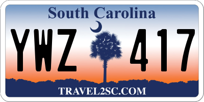 SC license plate YWZ417