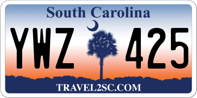 SC license plate YWZ425