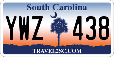 SC license plate YWZ438