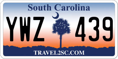 SC license plate YWZ439
