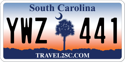 SC license plate YWZ441
