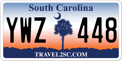 SC license plate YWZ448