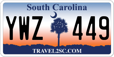 SC license plate YWZ449