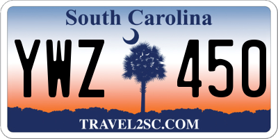 SC license plate YWZ450