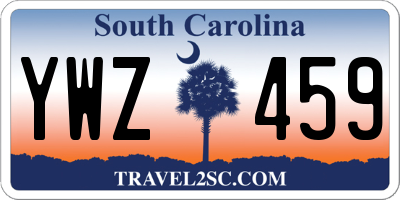 SC license plate YWZ459