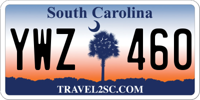 SC license plate YWZ460